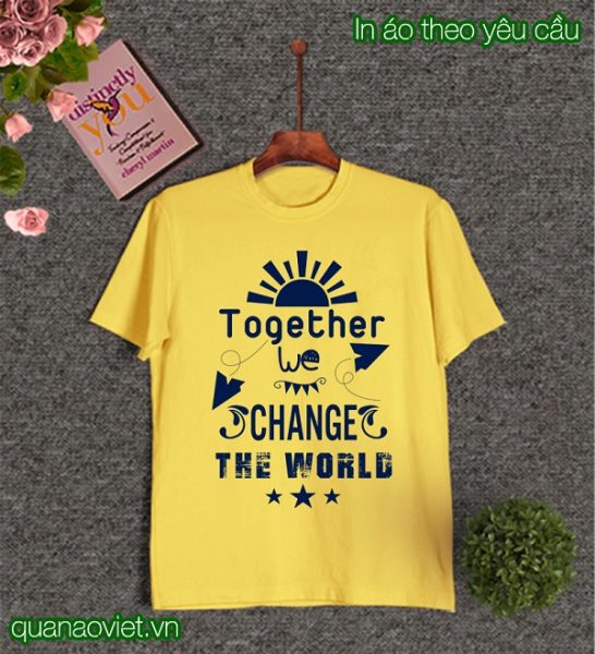 ao lop together we change the world 2018 2 546x600 - Top 10 những mẫu áo lớp có slogan cực chất hay nhất hiện nay