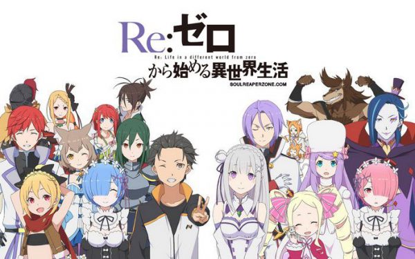 Re Zero Kara Hajimeru Isekai Seikatsu 600x375 - Top 10 bộ phim Anime xuyên không gây nghiện tín đồ