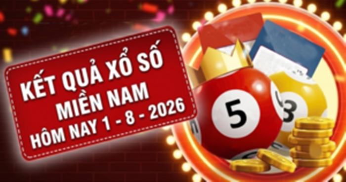 XSMN 1/8 – Kết quả XSMN hôm nay thứ Bảy 1/8/2026